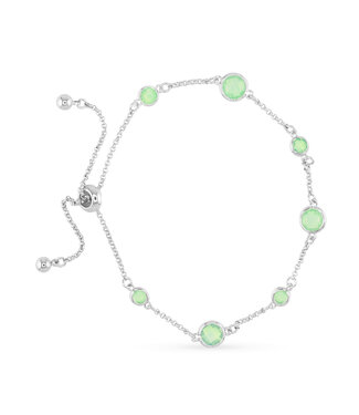 Amanda Blu Silver Faceted CZ Bracelet  - green