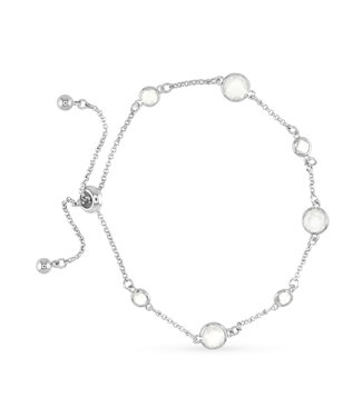 Amanda Blu Silver Faceted CZ Bracelet  - Milky White