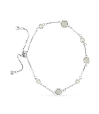 Amanda Blu Silver Faceted CZ bracelet - Light Grey