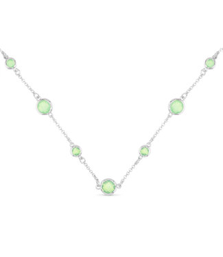 Amanda Blu Silver Faceted CZ Necklace - green