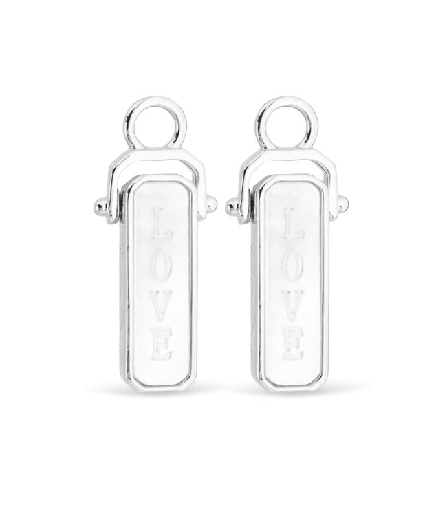 Amanda Blu Silver MOP Love Pendant Earring Charm