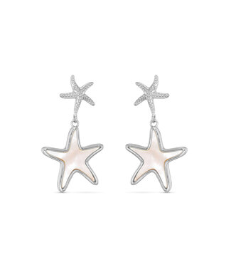 Amanda Blu Silver MOP Starfish Drop Earrings
