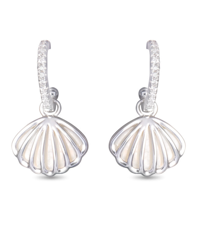 Amanda Blu Silver Mother Of Pearl Seashell With Overlay