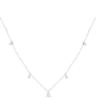 Amanda Blu Silver Station CZ Necklace