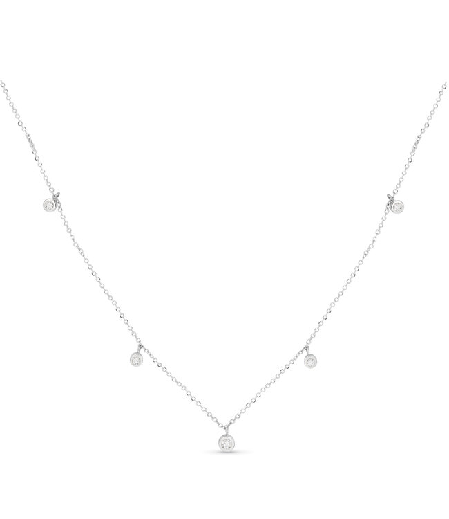 Amanda Blu Silver Station CZ Necklace