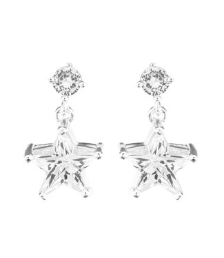 Amanda Blu Star Drop Earrings - Silver