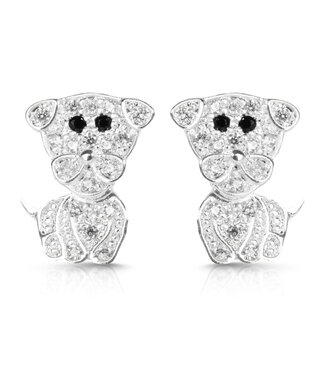 Amanda Blu Swivel Dog Earrings - Silver