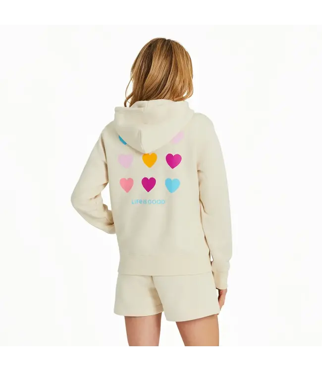 Life Is Good Womens Good Vibes Fle Clean Heart Grid Pty White