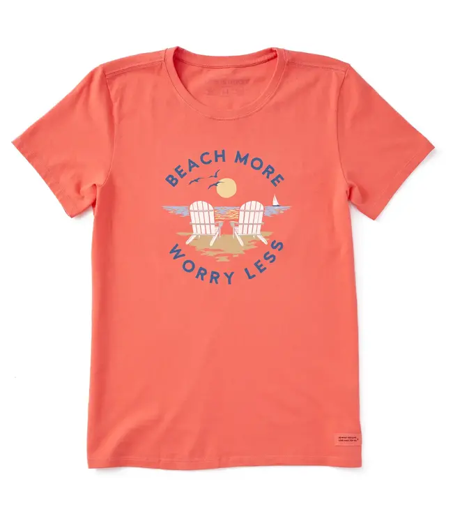 Life Is Good Womens Crusher Tee Clean Adirondack Be Mango Orange