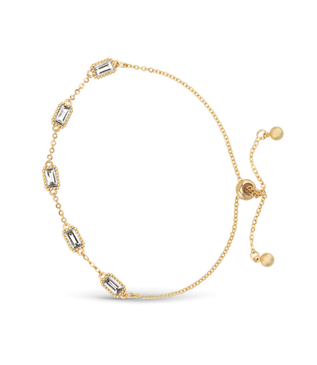 Amanda Blu Clear CZ station bracelet Gold