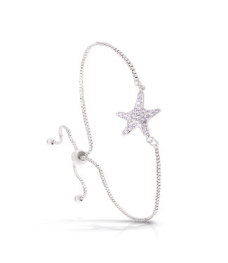 Amanda Blu Ice Blu Starfish Pull-Cord Bracelet Silver