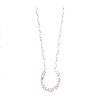 Amanda Blu Lucky Horseshoe Necklace Silver