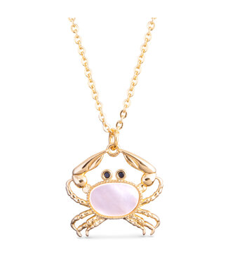 Amanda Blu Mother of Pearl Crab Necklace Gold