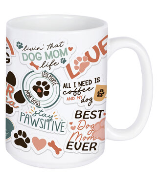 Carson 15OZ BOXED MUG-DOG MOM STICKER