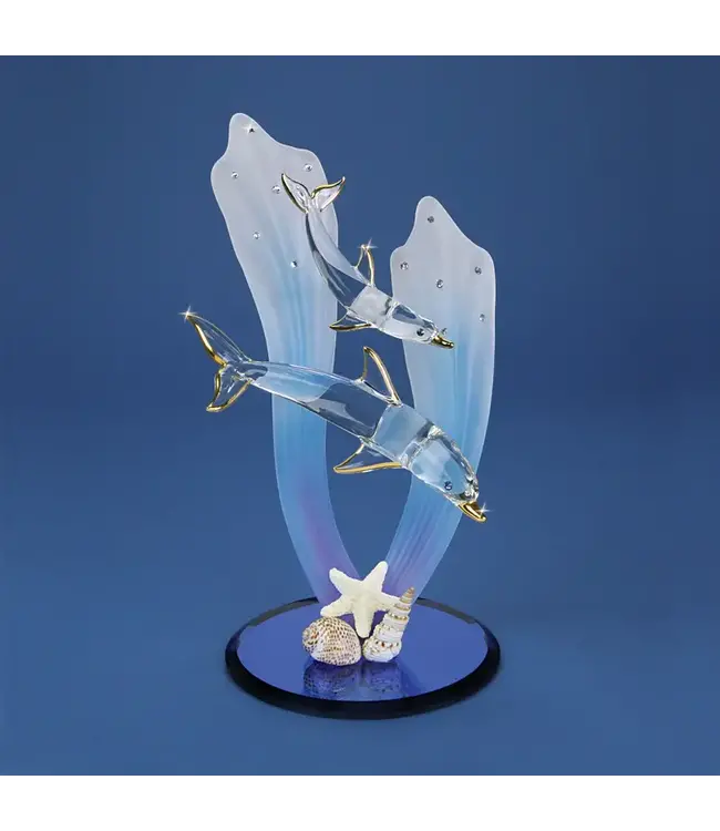 Glass Baron Dolphin and Baby