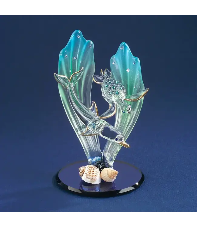 Glass Baron Dolphin And Turtle