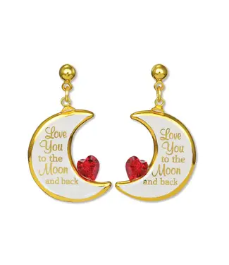 Glass Baron Moon And Back Earrings