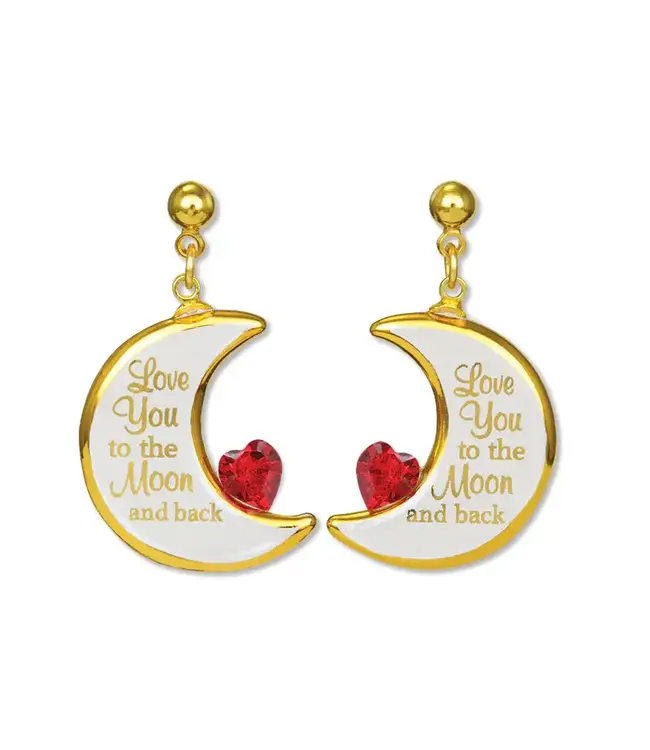 Glass Baron Moon And Back Earrings