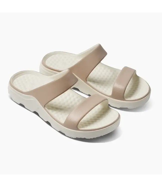Joybees LLC Womens Riviera Sandal Color Block Soft Sand-Bone