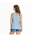 Life Is Good Womens Textured Slub Dreamy Floral Bu Smokey Blue