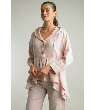 Tempo Paris Button Front Hood Jacket Rosa