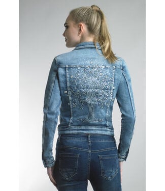 Tempo Paris Tree Of Life Denim Jacket Asst