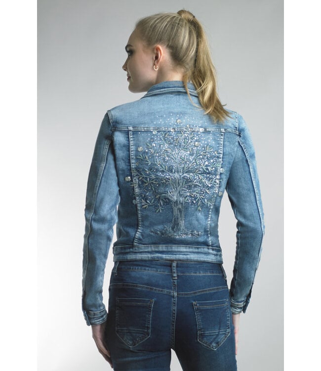 Tempo Paris Tree Of Life Denim Jacket Asst