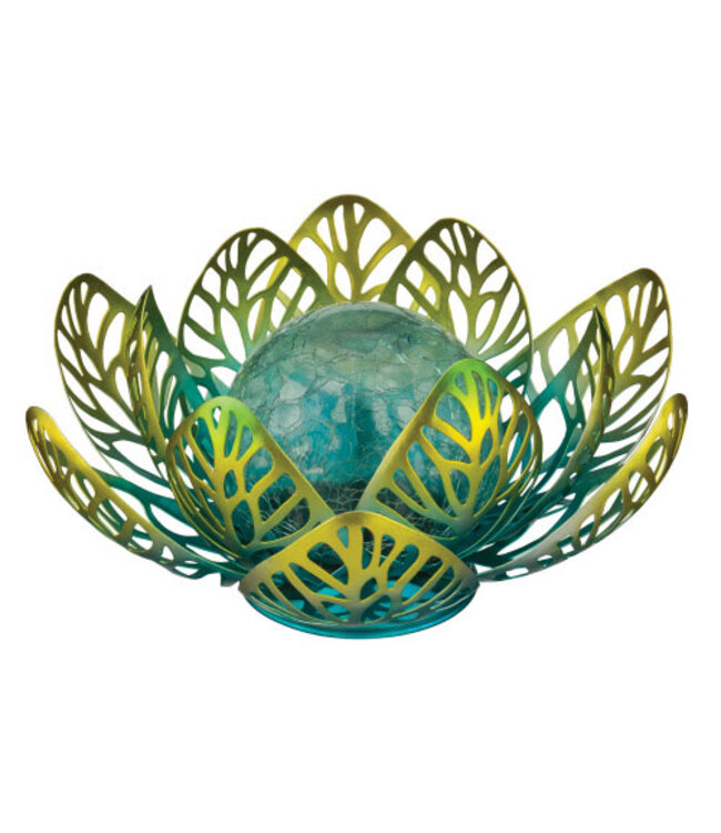 Regal Floral Solar Decor Blue Yellow