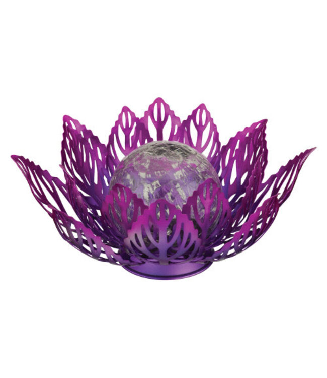Regal Floral Solar Decor Purple