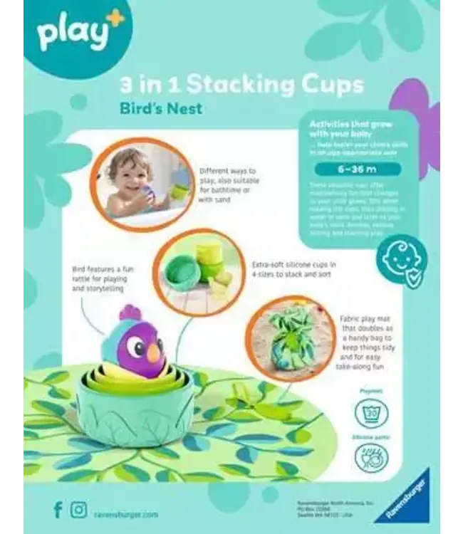 Ravensburger 3-in-1 Stacking Cups Birds Nest