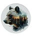 Highland Home Bear Silhouette 4 PK Sandstone Coaster Sets