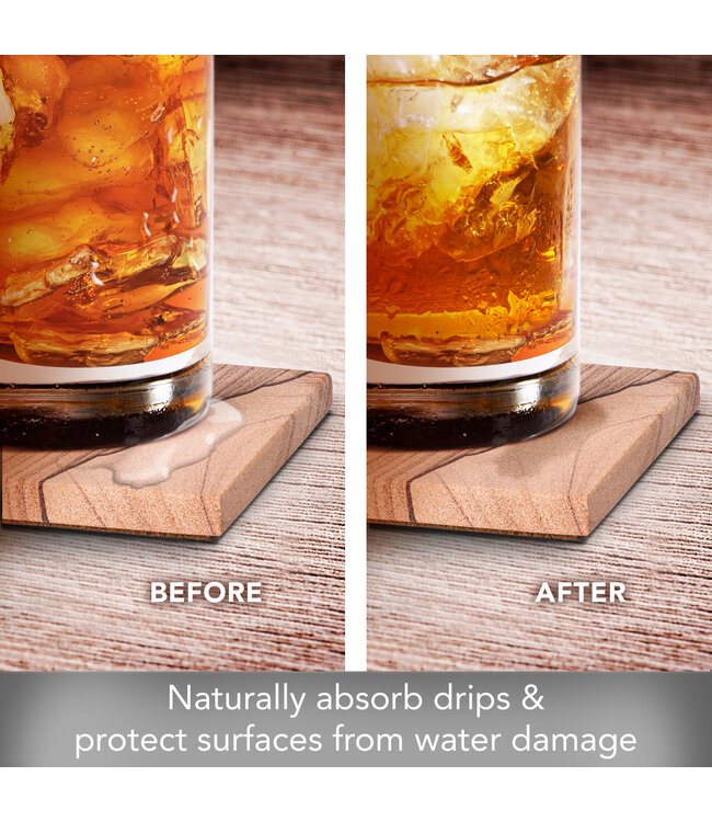 Highland Home Cinnabar Sandstone Set of 4 Coasters