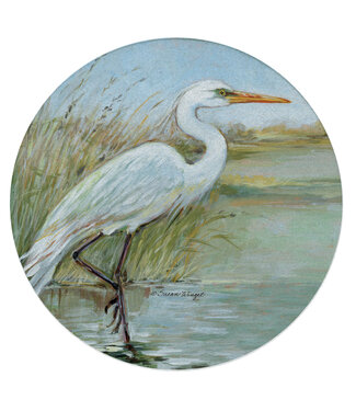 Highland Home Coastal Egret 4 PK Sandstone Coaster Sets