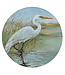 Highland Home Coastal Egret 4 PK Sandstone Coaster Sets