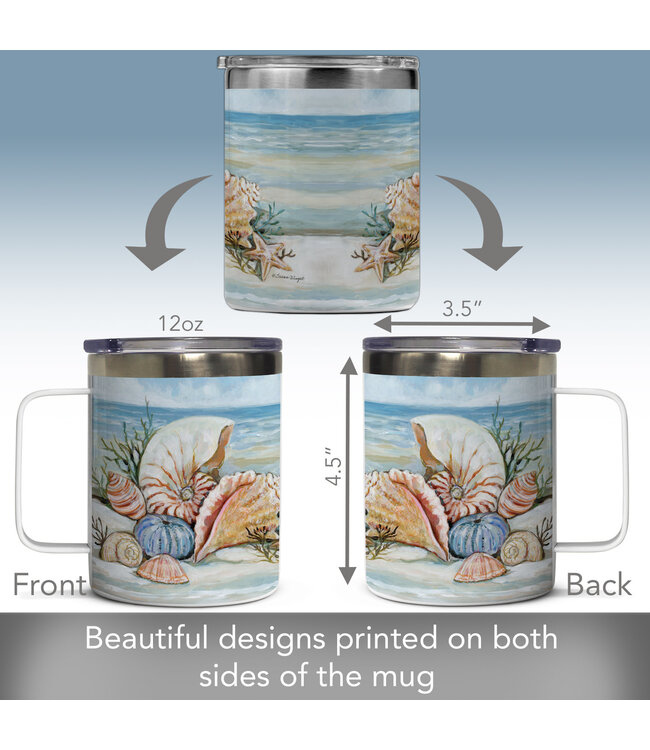 Highland Home Coastal Shore Stainless Steel Tazza Tumbler