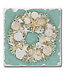 Highland Home Coastal Wreath 4 Pack Single Image Coaster SQ