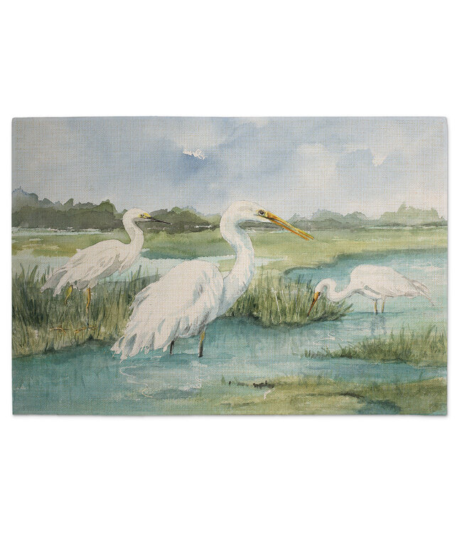 Highland Home Egret Family Fabric Placemat