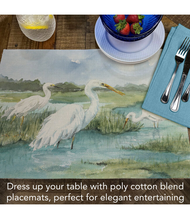 Highland Home Egret Family Fabric Placemat