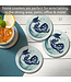 Highland Home Mermaid Scales 4 PK Single Image Coaster Set-Round