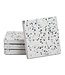 Highland Home Square White Terrazzo Marble Coasters Set Of 4