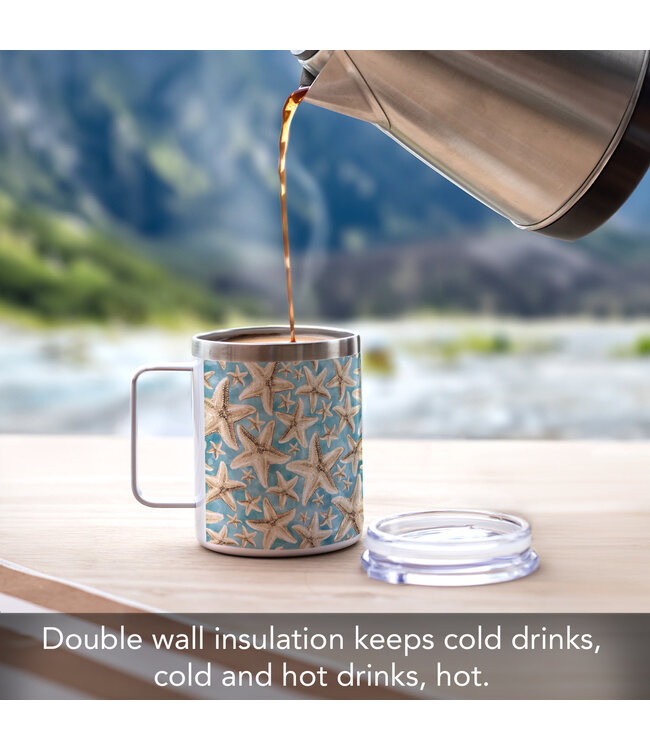 Highland Home Starfish Galore Stainless Steel Tazza