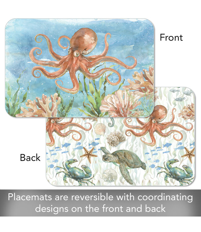 Highland Home Under Sea Life Easy Care Placemat