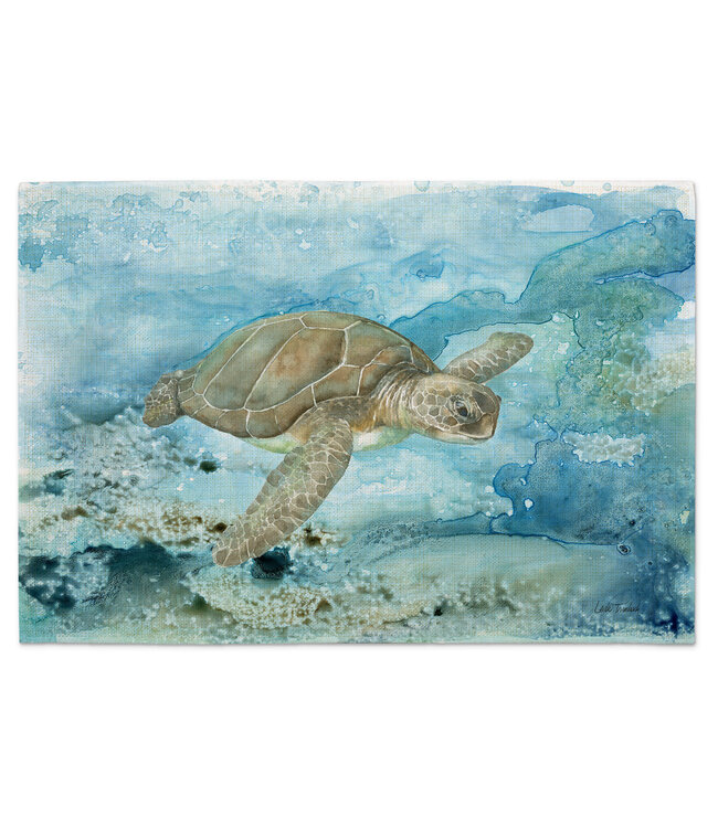Highland Home Under Sea Turtle Fabric Placemat