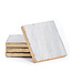 Highland Home White Marble Coasters With Gold Painted Edges Set Of 4