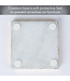 Highland Home White Marble Coasters With Gold Painted Edges Set Of 4