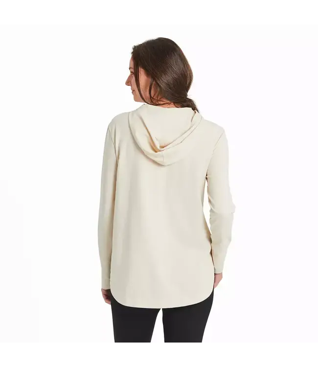 Life Is Good Womens Crusher Flex Hoodie Breathe Forest Putty White