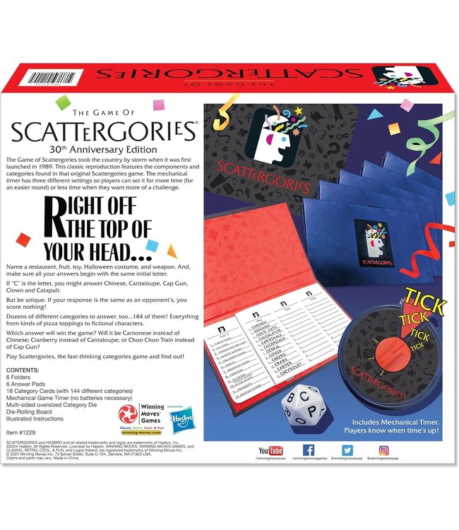 Winning Moves Scattergories 30th Anniversary Edition