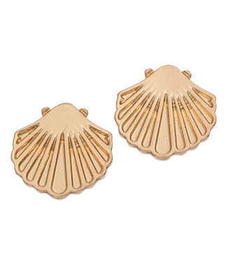 Howards Shell Stud Earrings Gold