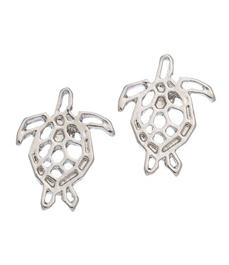 Howards Sea Turtle Stud Earrings Silver