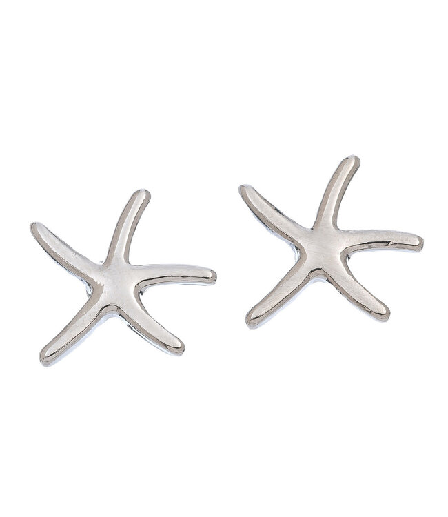 Howards Starfish Stud Earrings Silver